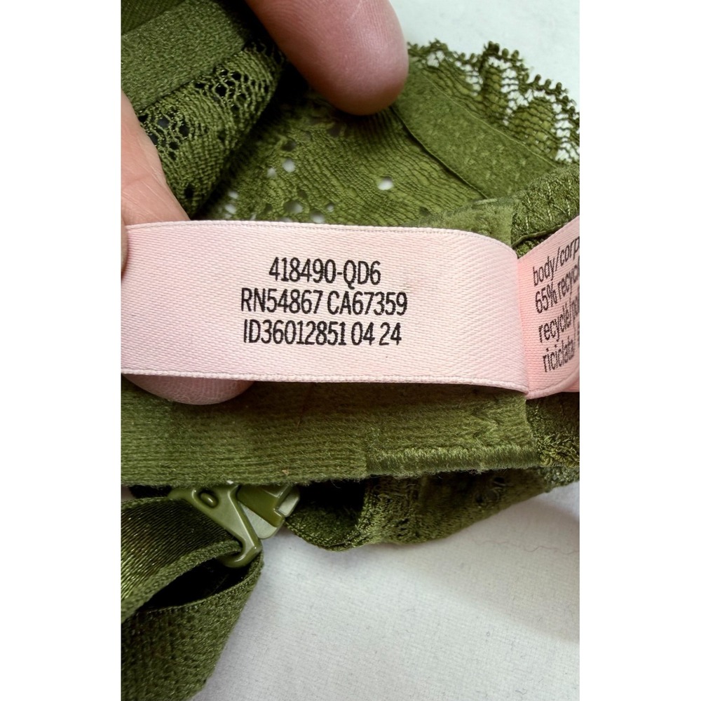 Victoria Secret Dream Angels Lightly Lined Demi Bra Green Sz 32C NWT - Picture 7 of 8